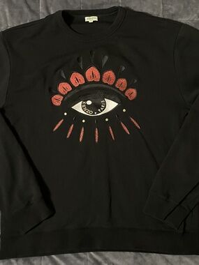 KENZO Paris - Unisex Embroidered Eye Limited Edition Sweatshirt [XL] Mint